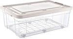 Infinity Şeffaf Tekerlekli Saklama Kabı - 47,5x69,5x40,5 (h) cm (90 LİTRE)