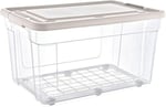 Infinity Şeffaf Tekerlekli Saklama Kabı - 47,5x69,5x40,5 (h) cm (90 LİTRE)