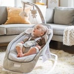 Ingenuity 2si 1 Arada Hafif Bebek Salıncağı ve Hoppala (0-30 Ay, 18 Kiloya Kadar) - Yemek Zamanı Matı, Titreşimler ve Sesler