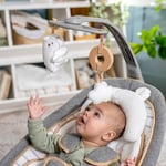 Ingenuity Boutique Koleksiyonu Yıkanabilir Premium Peluş Kumaşlı Katlanabilir Bebek Sallanan Koltuğu - Bella Teddy, 0-30 Ay