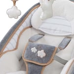 Ingenuity Boutique Koleksiyonu Yıkanabilir Premium Peluş Kumaşlı Katlanabilir Bebek Sallanan Koltuğu - Bella Teddy, 0-30 Ay