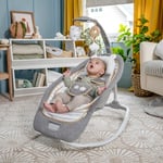 Ingenuity Boutique Koleksiyonu Yıkanabilir Premium Peluş Kumaşlı Katlanabilir Bebek Sallanan Koltuğu - Bella Teddy, 0-30 Ay