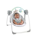 Ingenuity Comfort 2 Go Kompakt Taşınabilir 6 Vitesli Müzikli Bebek Salıncağı, Kolay Seyahat için Katlanır - Hayali Orman, 0-9 Ay