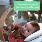 Ingenuity Cozy Spot Yatıştırıcı Bebek Zıpzıpı Ahşap Oyuncaklı Yay, Doğal Kauçuk Oyuncak, Emniyet Kemeri, Müzik Ve Otomatik Kapanma, 0 İle 6 Aylık Arasındaki Bebekler İçin, Gri