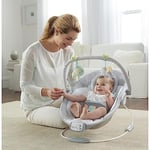 Ingenuity Rahatlatıcı Ana kucağı Bebek Koltuğu, Sesler ve Titreşimler, 0-6 Ay, 9 kg'a Kadar - Morrison, Fil/Aslan Oyuncaklı (Gri/Mavi)