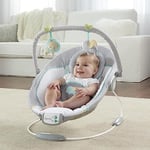 Ingenuity Rahatlatıcı Ana kucağı Bebek Koltuğu, Sesler ve Titreşimler, 0-6 Ay, 9 kg'a Kadar - Morrison, Fil/Aslan Oyuncaklı (Gri/Mavi)