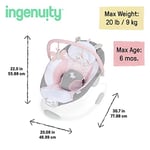 Ingenuity RahatlatıcıAna Kucağı, Sesler ve Titreşimler, 0-6 Ay, 9 kg'ya Kadar - Flora the Unicorn (Pembe)