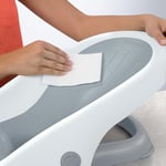 Ingenuity Summer Infant Temiz Durulama Bebek Banyo Koltuğu, Tezgahta, Lavaboda veya Küvette Kullanım için Yumuşak Destek, 3 Yatma Pozisyonu, Hızlı Kuruma, Doğumdan Oturmaya Kadar Kullanım - Gri