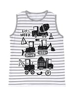 İnşaat Aracı Erkek Çocuk T-shirt Kapri Şort Takım