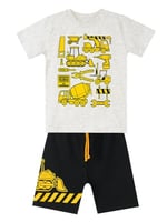 İnşaat Araçları Erkek Çocuk T-shirt Şort Takım