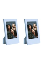 Instax Mini Film Uyumlu Mavi 2'li Klasik Fotoğraf Çerçeve Seti