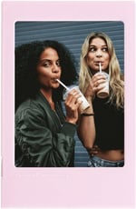 Instax Mini Film Uyumlu Pembe Katlanılabilir Fotoğraf Çerçevesi