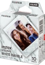 instax Square Film, Beyaz Mermer (1 x 10 Çekim) - Seçenekler: 10 Shot, 10 atış