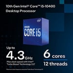 Intel BX8070110400 i5 10400 2.9GHz 12MB LGA1200 14nm UHD630 Gaming İşlemci