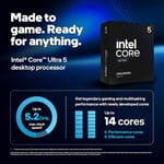 Intel® Core™ Ultra 5 245K 5,2 GHz'e kadar 14 Çekirdekli (6 P-Cores + 8 E-Core) Masaüstü Bilgisayar İşlemcisi