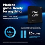 Intel® Core™ Ultra 7 265KF 20 Çekirdekli Masaüstü Bilgisayar İşlemcisi (8 P-Cores + 12 E-Core) 5,5 GHz'e kadar
