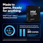 Intel® Core™ Ultra 7 265KF 20 Çekirdekli Masaüstü Bilgisayar İşlemcisi (8 P-Cores + 12 E-Core) 5,5 GHz'e kadar
