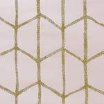 Intelligent Design Raina Total Blackout Metalik Baskı Gromet Üst Tekli Perde Paneli Termal Yalıtımlı Işık Engelleyici Drape, Yatak Odası, Oturma Odası ve Yurt için, 50 x 84, Allık/Altın, 1 Adet