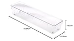 InterDesign 52630 M2EU Linus çekmece içi düzenleyici için çatal bıçak kutusu çatal bıçak kaşık (servis) takımı, mutfak spatulası, plastik, Clear, 10,16 x 40,64 x 7,62 cm
