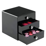 InterDesign Bosphorus 35360Es 3 Çekmeceli Organizer, Akrilik, Siyah