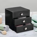 InterDesign Bosphorus 35360Es 3 Çekmeceli Organizer, Akrilik, Siyah