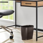 InterDesign Kent Oval Çöp Kutusu, Banyo Mutfak Ofis için, Plastik, 30,5x20,3x25,4cm, Kahverengi