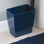 InterDesign Mono çöp kovası çöp kutusu – Dikdörtgen, plastik, plastik, koyu mavi, 28.4 x 18.9 x 30.3 cm