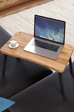interGO-Renkli Laptop Sehpası Katlanabilir Yatak Koltuk Üstü Kahvaltı Bilgisayar Sehpası (Atlantik Çam)