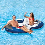 Intex River Run II Şişme 2 Kişilik Havuz Tüpü Şamandıra Ekli Soğutucu ve Onarım Kiti ile