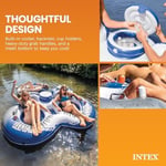 Intex River Run II Şişme 2 Kişilik Havuz Tüpü Şamandıra Ekli Soğutucu ve Onarım Kiti ile