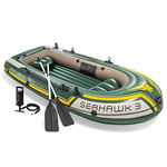 INTEX Seahawk Şişme Bot Serisi: Deluxe Tekne Kürekleri ve Yüksek Çıkışlı Pompa İçerir - SuperStrong PVC - Olta Tutucular - Kaynaklı Kürek Kilitleri - Ağır Hizmet Tipi Kepçe Kolu