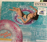 Intex Şeffaf Simli Tüp Şişirilebilir Yüzme Havuzu Şamandıra Sal Halkası