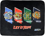 INTIMO Beyblade Burst Spinner Üstler Let It Rip! Fafnir Ace Dragon Erase Devolos Peluş Polar Battaniye 122 cm x 152 cm