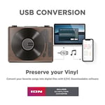 ION Audio Luxe LP – Hoparlörlü Bluetooth plak çalar, USB dönüştürme, tam boyutta, otomatik durdurma, kulaklık çıkışı, 3 hız - Seçenekler: Modern, Luxe LP