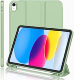 iPad 11.Nesil 2025 A16 / 10.Nesil 2022 10,9 İnç Uyumlu Kılıf – Kalem Tutuculu, Yumuşak TPU Sırtlı, Üç Katlı Standlı Akıllı Kılıf, Otomatik Uyku/Uyanma Özellikli