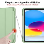 iPad 11.Nesil 2025 A16 / 10.Nesil 2022 10,9 İnç Uyumlu Kılıf – Kalem Tutuculu, Yumuşak TPU Sırtlı, Üç Katlı Standlı Akıllı Kılıf, Otomatik Uyku/Uyanma Özellikli