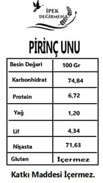 İpek Değirmen 3 KG Glutensiz Pirinç Unu Doğal Katkısız