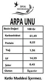 İpek Değirmen Arpa Unu, 2 Kg, Aile Boyu, Saf