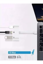 Iphone 7 8 X 11 11 Pro 12 13 13 14 Pro Max ile uyumlu ve Ipad Uyumlu Usb Ethernet Lightning Şarj Adaptörü 3in1