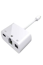 Iphone 7 8 X 11 11 Pro 12 13 13 14 Pro Max ile uyumlu ve Ipad Uyumlu Usb Ethernet Lightning Şarj Adaptörü 3in1