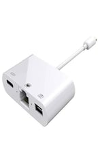 Iphone 7 8 X 11 11 Pro 12 13 13 14 Pro Max ile uyumlu ve Ipad Uyumlu Usb Ethernet Lightning Şarj Adaptörü 3in1