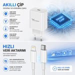 Iphone Lightning ile Uyumlu 35W Ultra Hızlı Şarj Adaptörü, Beyaz
