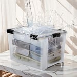 Iris Ohyama, 2'li set hava geçirmez saklama kutusu – All-Weather AT-LD – plastik, şeffaf, 2 x 70 l, U 59 x G 39 x Y 38 cm