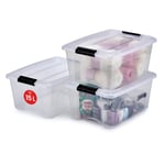 Iris Ohyama, 3'lü set istiflenebilir saklama kutusu, klik kilitli – New Top Box NTB-15 – plastik, şeffaf, 3 x 15 l, U 39,5 x - Seçenekler: 3'lü set, 4'lü set, 6'lı set, 6'lı set., 5 litre, 15 Liter...