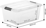 Iris Ohyama, 3'lü set istiflenebilir saklama kutusu, klik kilitli – New Top Box NTB-15 – plastik, şeffaf, 3 x 15 l, U 39,5 x - Seçenekler: 3'lü set, 4'lü set, 6'lı set, 6'lı set., 5 litre, 15 Liter...