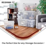 Iris Ohyama Kapaklı Saklama Kutuları, 60L, 4'lü Set, Şeffaf, Güvenli Tokalar, İstiflenebilir, Çekme Kulpları, Yatak Odası, Dolap, Ofis, Organizasyon İçin, BPA İçermeyen Plastik, Giysi Çantası, NTB-60