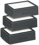 iRobot orijinal dolum seti (1 adet) 3 yüksek performanslı filtre, Roomba e/i serisi ile uyumlu, siyah