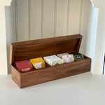 Ironwood Gourmet 5 bölmeli, büyük çay kutusu, sert ahşap, 38,7 x 9,5 x 10,2 cm, L