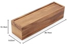 Ironwood Gourmet 5 bölmeli, büyük çay kutusu, sert ahşap, 38,7 x 9,5 x 10,2 cm, L