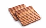 Ironwood Gourmet Sedona Trivet, 2'li Set Akasya Ahşap Sıcak Bulaşıklık
